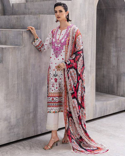 Roheenaz | Azalea Printed Lawn 24 | Marigold Meadows - Pakistani Designer Dress - by Roheenaz | Type: Luxury - 100% Original at Saira Sultan