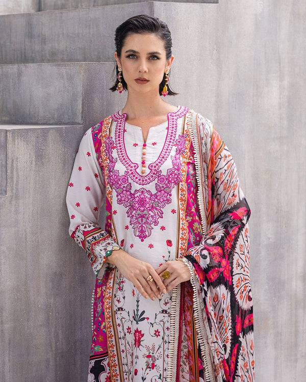 Roheenaz | Azalea Printed Lawn 24 | Marigold Meadows - Pakistani Designer Dress - by Roheenaz | Type: Luxury - 100% Original at Saira Sultan