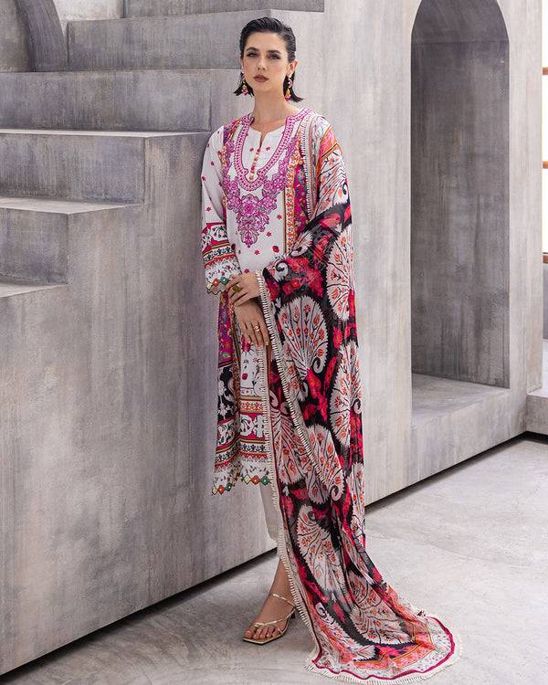 Roheenaz | Azalea Printed Lawn 24 | Marigold Meadows - Pakistani Designer Dress - by Roheenaz | Type: Luxury - 100% Original at Saira Sultan