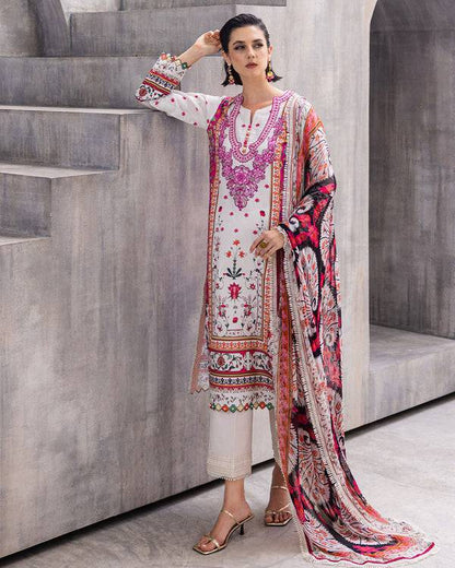 Roheenaz | Azalea Printed Lawn 24 | Marigold Meadows - Pakistani Designer Dress - by Roheenaz | Type: Luxury - 100% Original at Saira Sultan