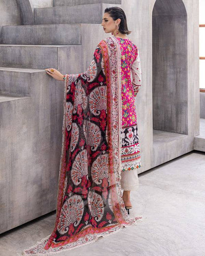 Roheenaz | Azalea Printed Lawn 24 | Marigold Meadows - Pakistani Designer Dress - by Roheenaz | Type: Luxury - 100% Original at Saira Sultan