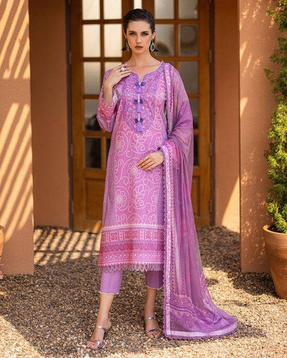 Roheenaz | Azalea Printed Lawn 24 | Azure Dream - Pakistani Designer Dress - by Roheenaz | Type: Luxury - 100% Original at Saira Sultan