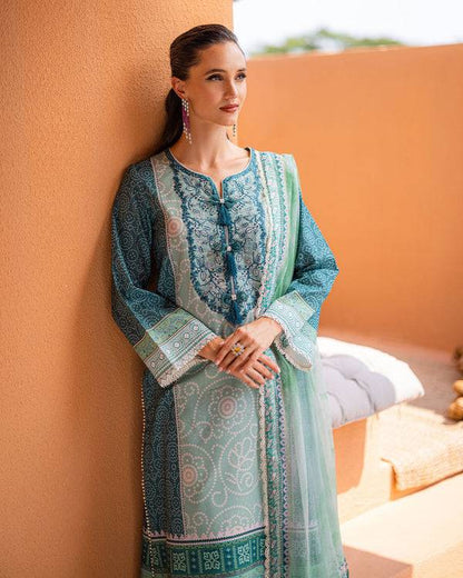 Roheenaz | Azalea Printed Lawn 24 | Ocean Breeze - Pakistani Designer Dress - by Roheenaz | Type: Luxury - 100% Original at Saira Sultan