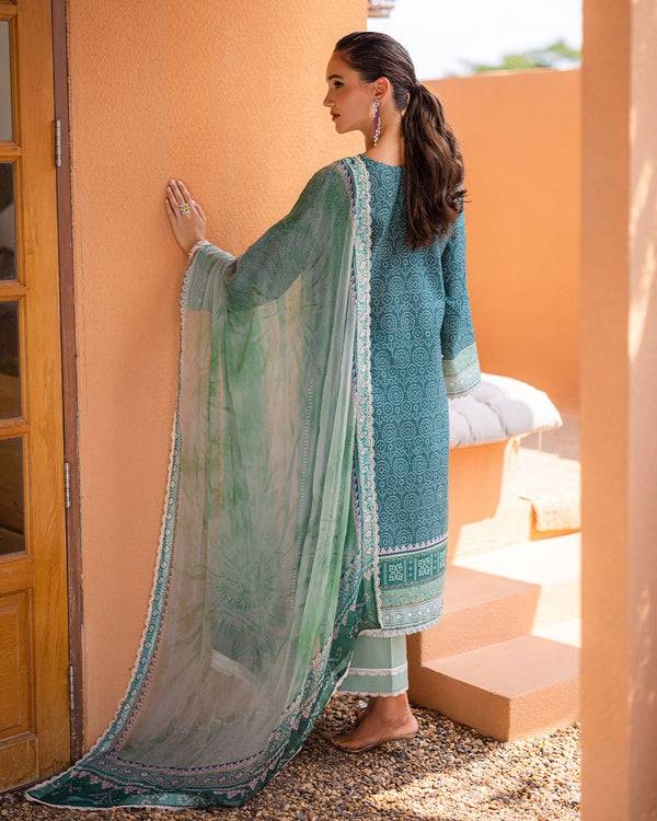 Roheenaz | Azalea Printed Lawn 24 | Ocean Breeze - Pakistani Designer Dress - by Roheenaz | Type: Luxury - 100% Original at Saira Sultan