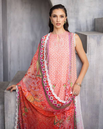 Roheenaz | Azalea Printed Lawn 24 | Radiant Rose - Pakistani Designer Dress - by Roheenaz | Type: Luxury - 100% Original at Saira Sultan