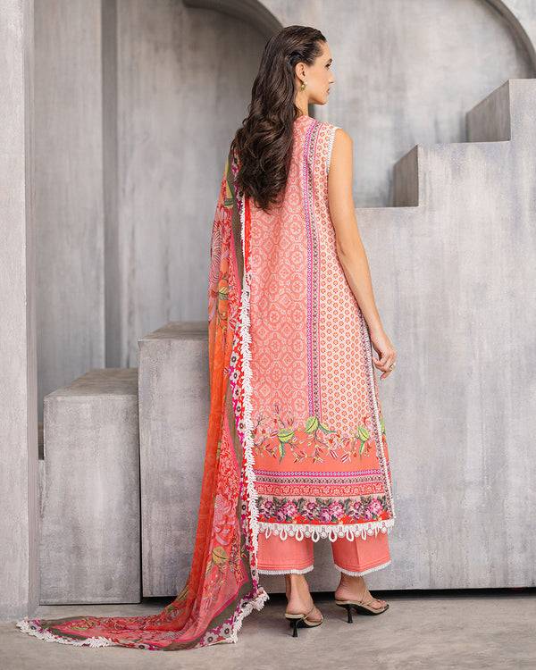 Roheenaz | Azalea Printed Lawn 24 | Radiant Rose - Pakistani Designer Dress - by Roheenaz | Type: Luxury - 100% Original at Saira Sultan
