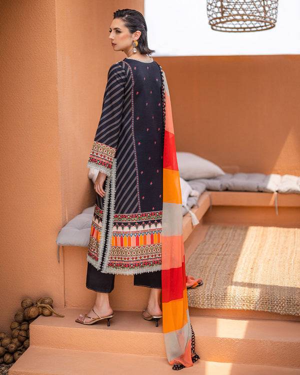 Roheenaz | Azalea Printed Lawn 24 | Midnight Mirage - Pakistani Designer Dress - by Roheenaz | Type: Luxury - 100% Original at Saira Sultan