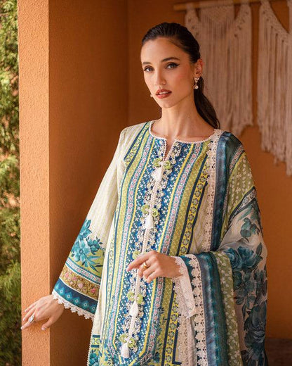 Roheenaz | Azalea Printed Lawn 24 | Ivory Elegance - Pakistani Designer Dress - by Roheenaz | Type: Luxury - 100% Original at Saira Sultan