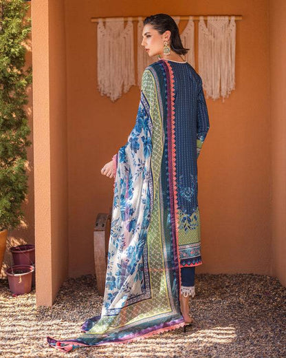 Roheenaz | Azalea Printed Lawn 24 | Mirage Mesh - Pakistani Designer Dress - by Roheenaz | Type: Luxury - 100% Original at Saira Sultan