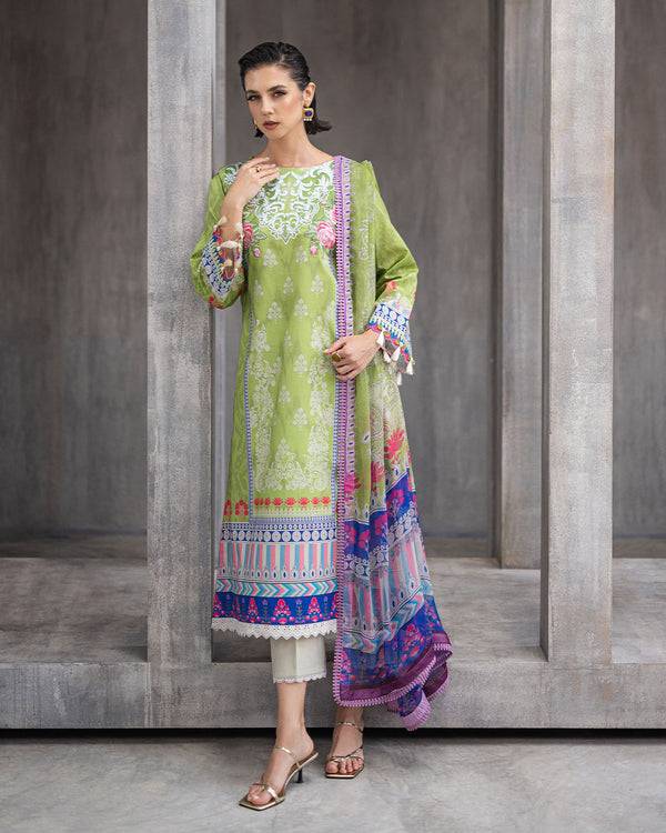 Roheenaz | Azalea Printed Lawn 24 | Serene Seafoam - Pakistani Designer Dress - by Roheenaz | Type: Luxury - 100% Original at Saira Sultan