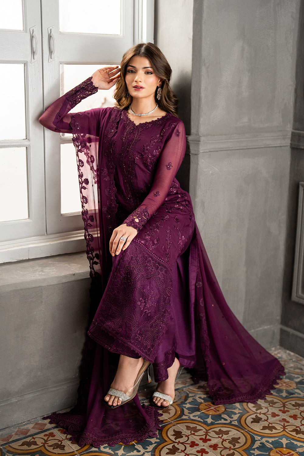 Azure | Ensembles | Rose Noir - Pakistani Designer Dress - by Azure - Type : Ladies Clothes - 100% Original at Saira Sultan