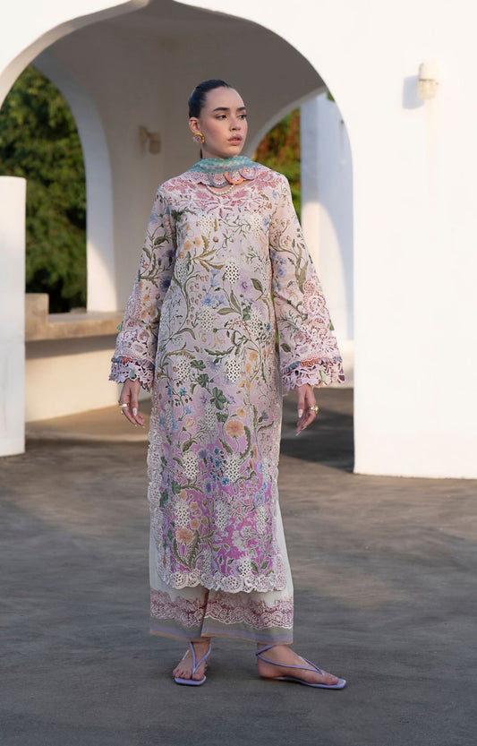 AJR Couture | Printakari Lawn 25 | Rose XS Omber Lawn