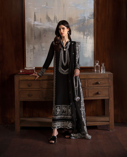 Republic Womenswear | Premium Pret 25 | RPP-01 (Fleurie) S Black Raw Silk