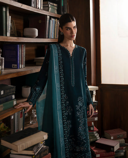 Republic Womenswear | Premium Pret 25 | RPP-03 (Coeur) M Dark Teal Blue Raw Silk