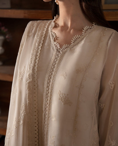 Republic Womenswear | Premium Pret 25 | RPP-10 (F©e) L Off White Georgette chiffon