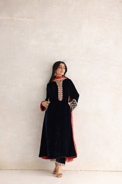 Sana Abbas | Luxury Pret | Raina XL Midnight Blue Velvet