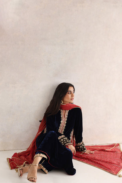 Sana Abbas | Luxury Pret | Raina M Midnight Blue Velvet