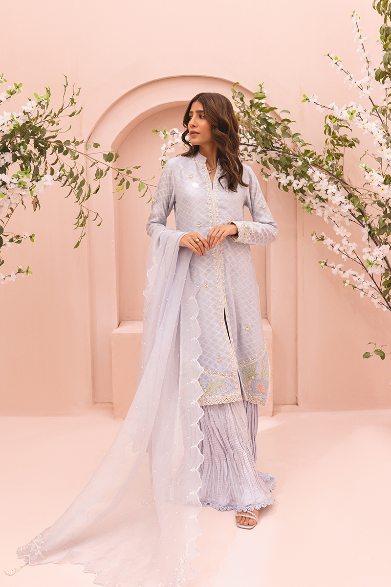Sana Abbas | Luxury Pret | Rameen XS Lilac Cotton Net