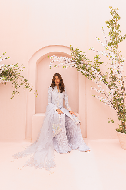 Sana Abbas | Luxury Pret | Rameen L Lilac Cotton Net