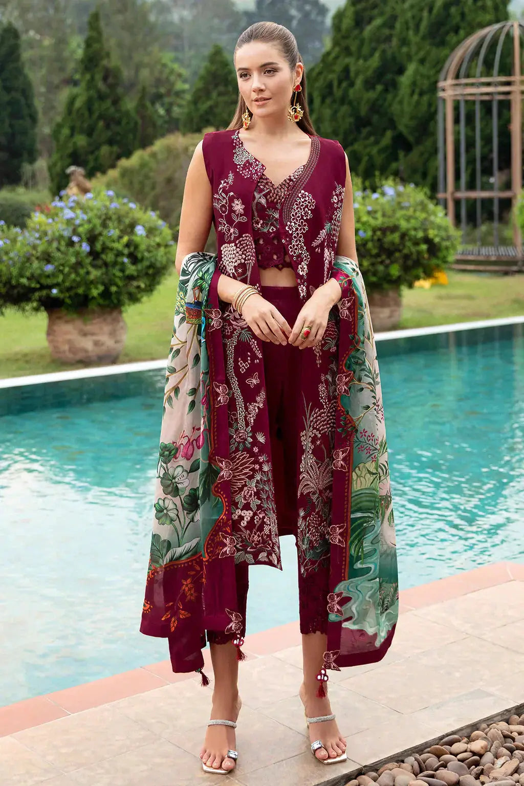 Ramsha | Andaz Collection | CRIMSON GLOW - Pakistani Designer Dress - by Ramsha | Type: Luxury - 100% Original at Saira Sultan