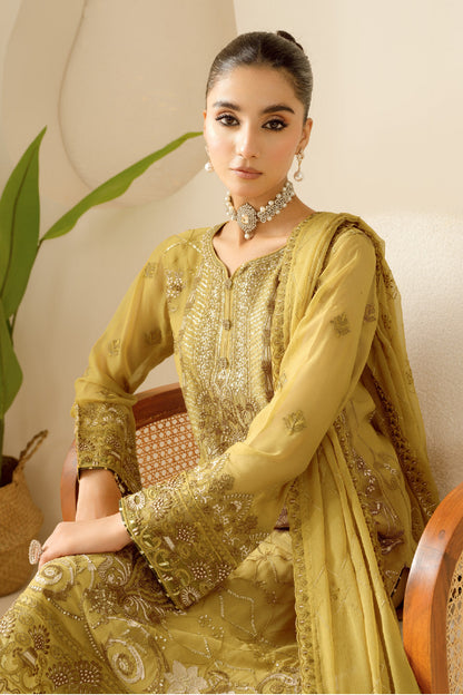 Ramsha | Sonehri Collection | BB-108 L Mist Yellow Chiffon