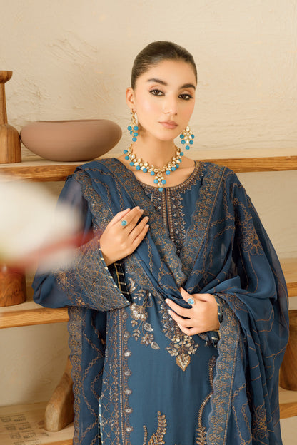 Ramsha | Sonehri Collection | BB-101 L Blue Chiffon