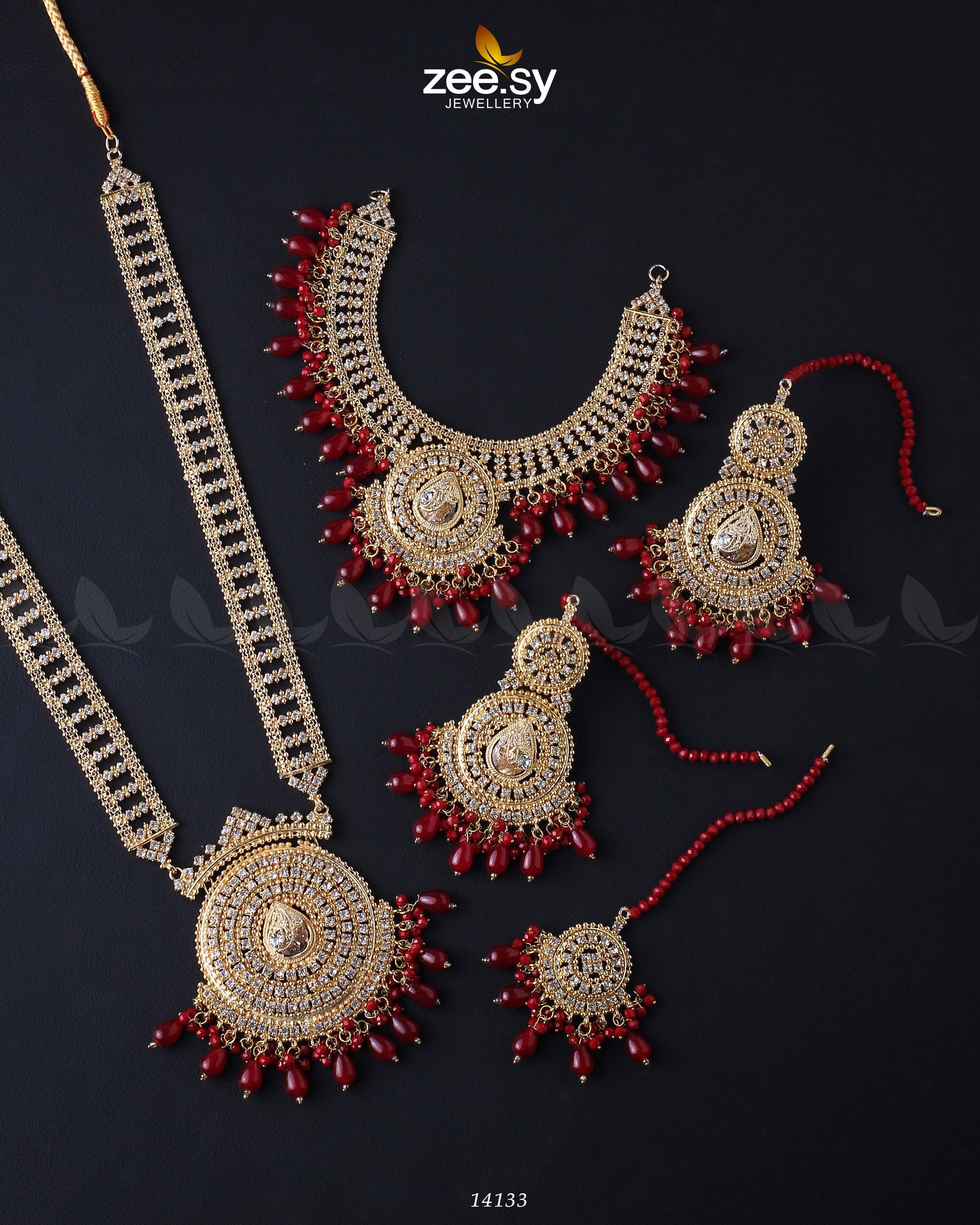 Sofia's Bridal Set Golden Red