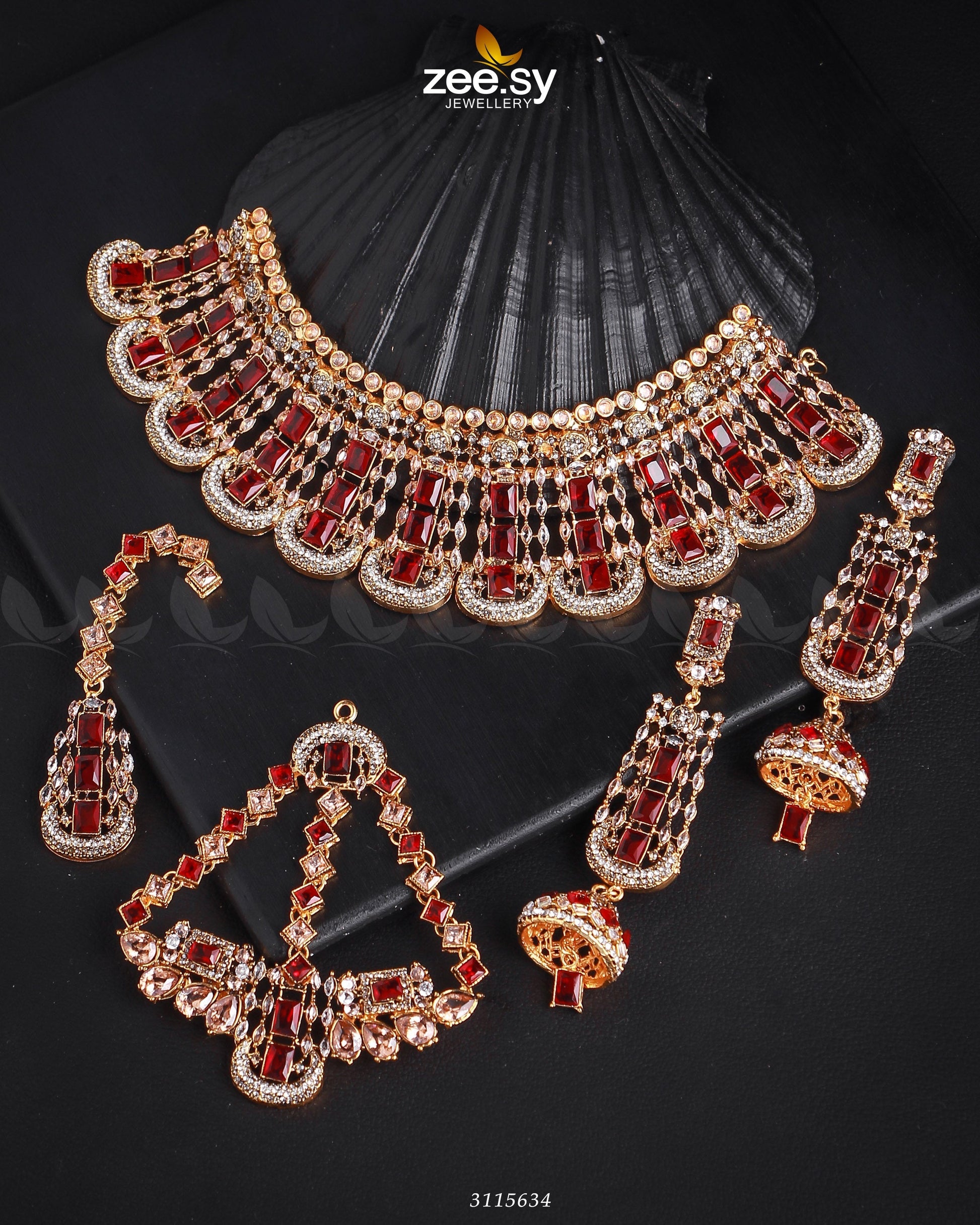 Ariana Bridal Sets Golden Red