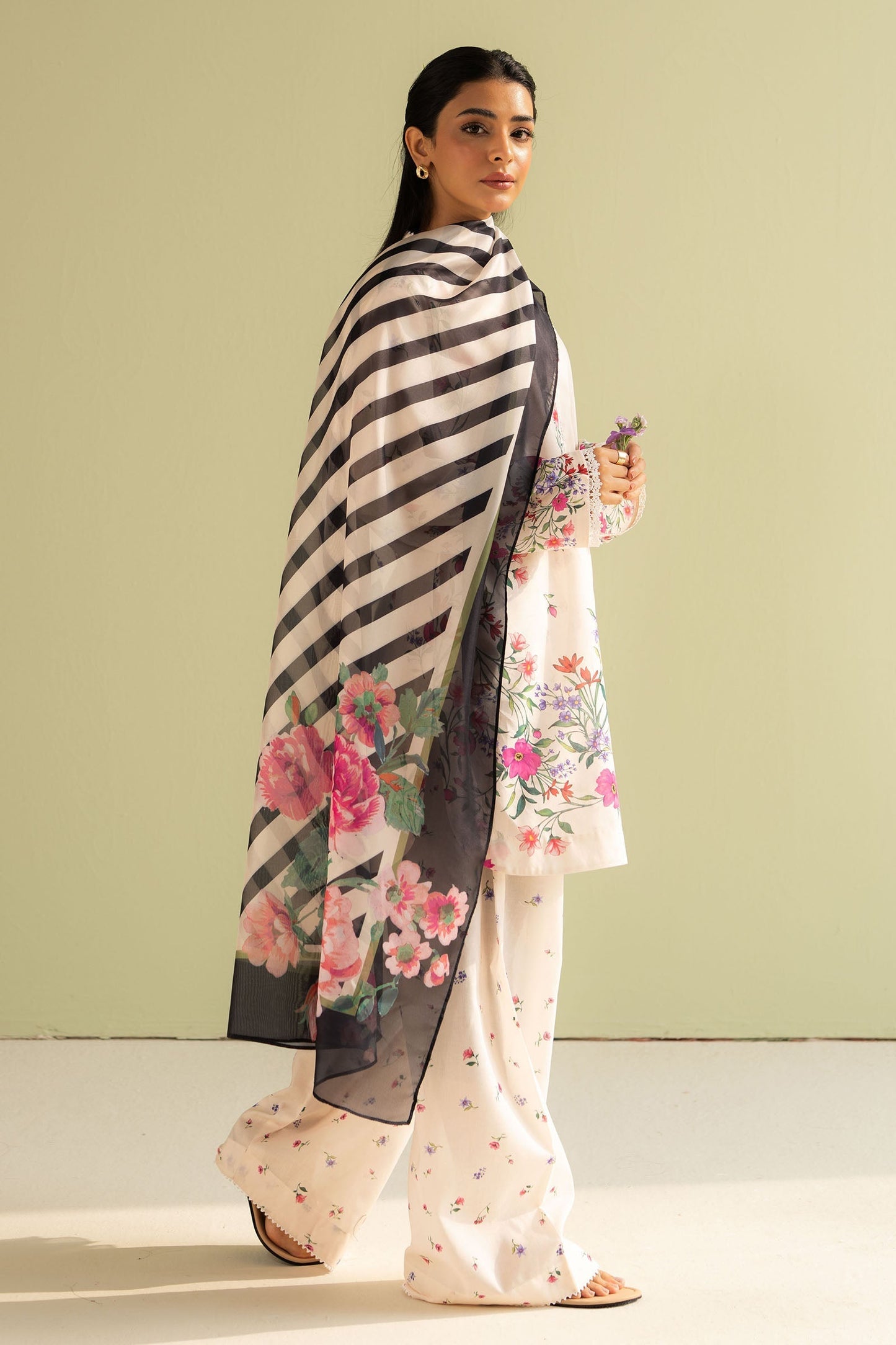 Zara Shahjahan | Coco Prints 25 | Reena-4B L Off White Lawn