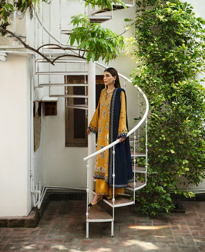 Republic Womenswear | Rosalee Winter 24 | D5 (Feeha) Custom Size Mustard Yellow Karandi