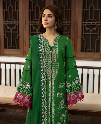 Republic Womenswear | Rosalee Winter 24 | D6 (Ina) S Green Khaddar