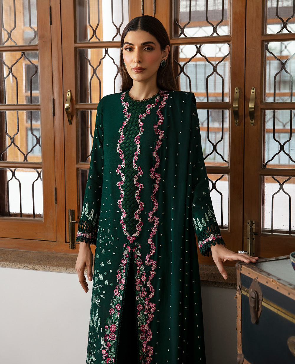 Republic Womenswear | Rosalee Winter 24 | D7 (Maia) S Deep Green Karandi