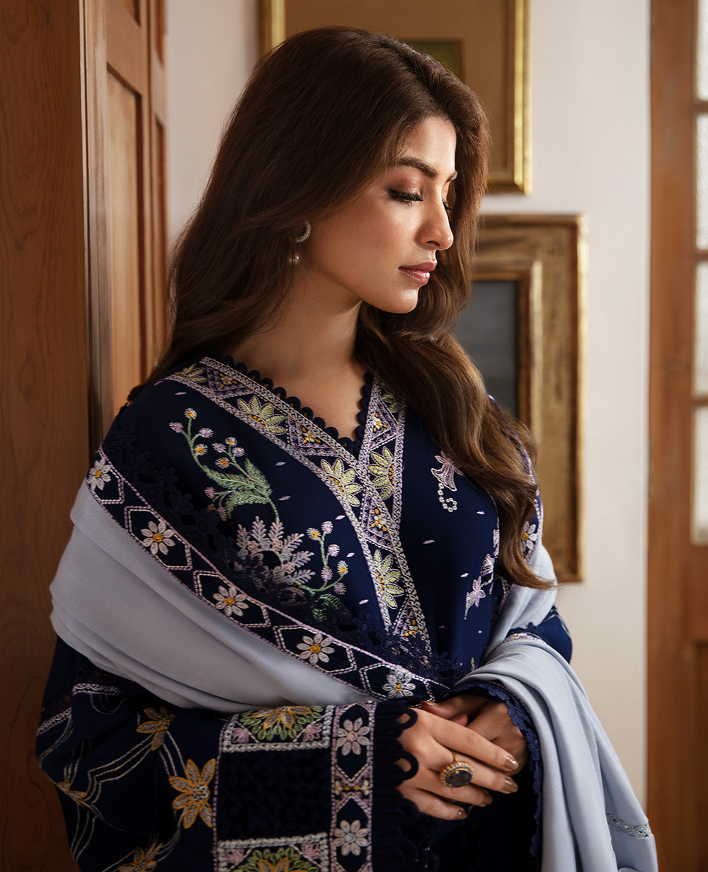 Republic Womenswear | Rosalee Winter 24 | D1 (Zira) L Navy Karandi