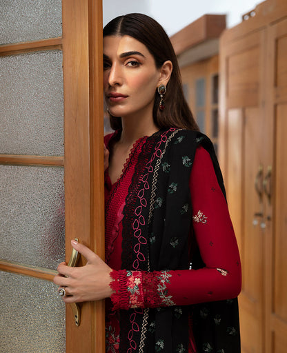 Republic Womenswear | Rosalee Winter 24 | D8 (Oleanna) L Maroon Khaddar