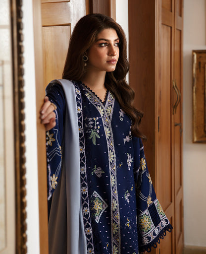 Republic Womenswear | Rosalee Winter 24 | D1 (Zira) S Navy Karandi