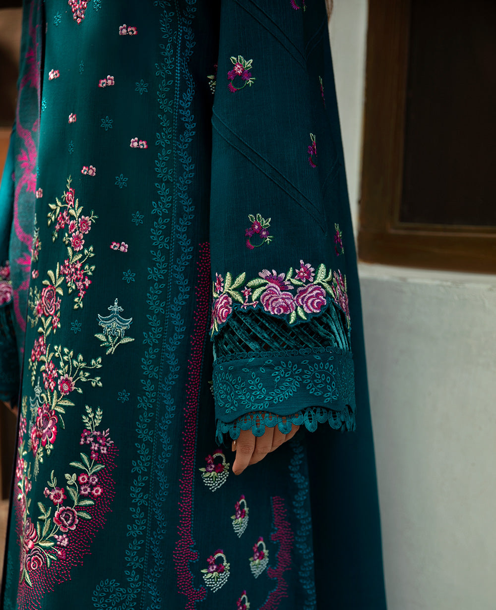 Republic Womenswear | Rosalee Winter 24 | D11 (Omari) M Dark Teal Khaddar