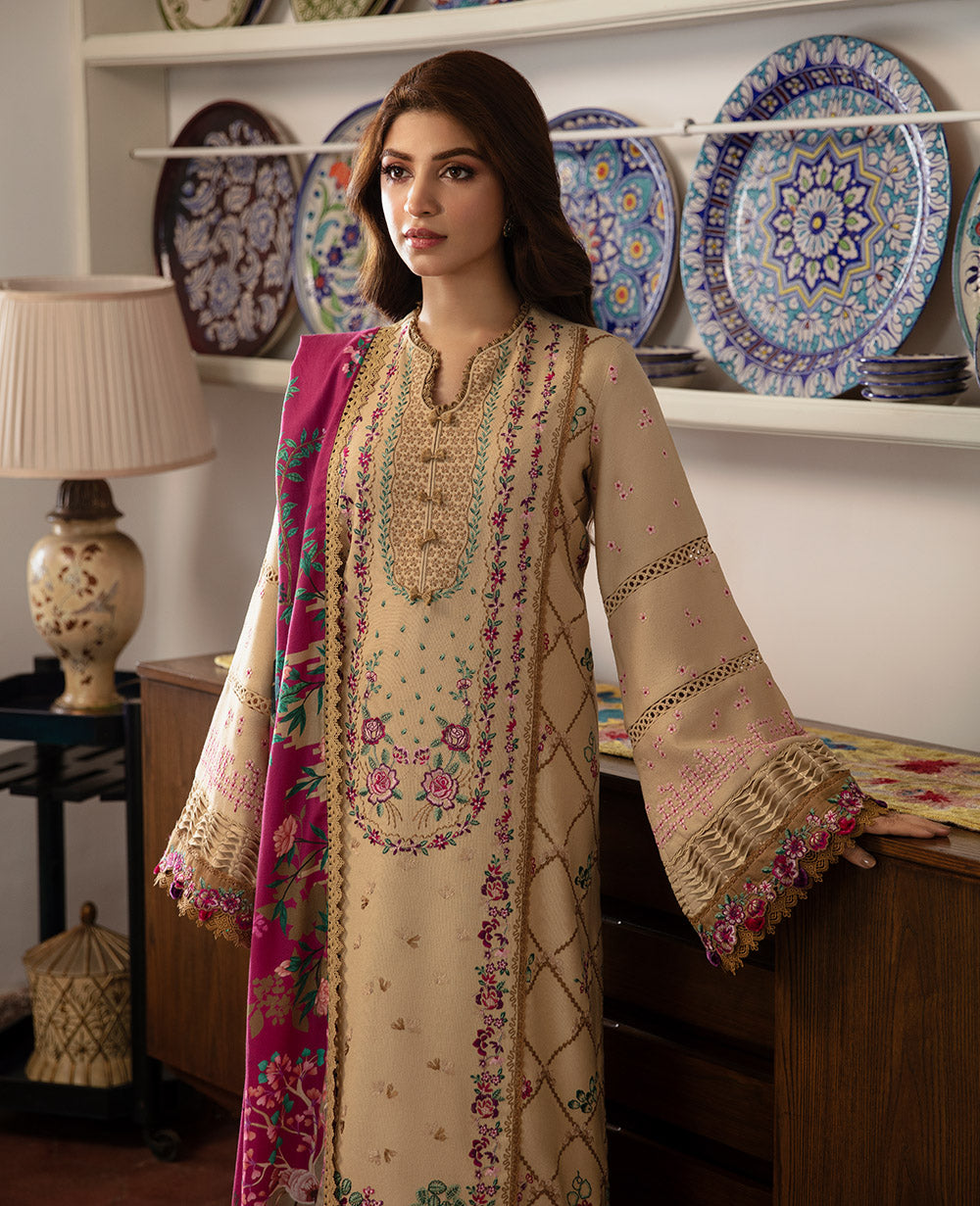 Republic Womenswear | Rosalee Winter 24 | D12 (Kiara) S Beige Karandi