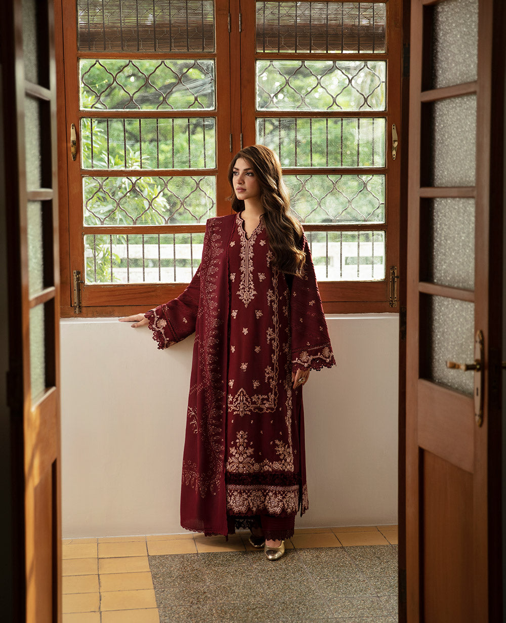 Republic Womenswear | Rosalee Winter 24 | D2 (Inara) XS Blood Red Karandi