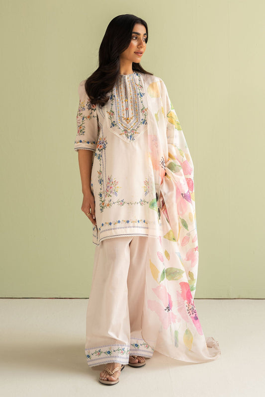 Zara Shahjahan | Coco Prints 25 | Ria-3A XS Off White Lawn