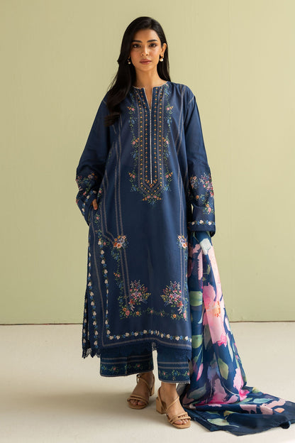 Zara Shahjahan | Coco Prints 25 | Ria-3B XS Navy Blue Lawn
