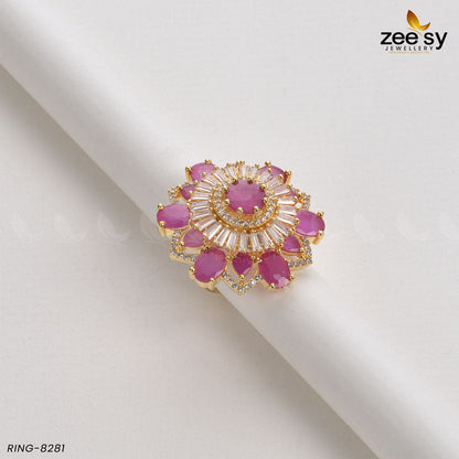 Sunflower Ring-8281 Golden Red