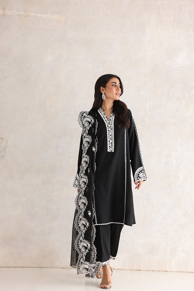 Sana Abbas | Luxury Pret | Roheen XS Black Karandi