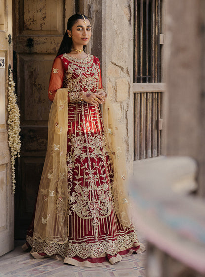Roheenaz | Pehli Si Muhabbat Wedding Collection | Jabeen S Haute Red Net