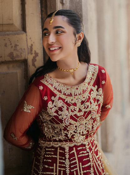 Roheenaz | Pehli Si Muhabbat Wedding Collection | Jabeen L Haute Red Net