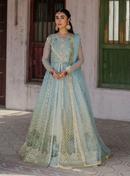 Roheenaz | Pehli Si Muhabbat Wedding Collection | Saba XS Light Blue Net