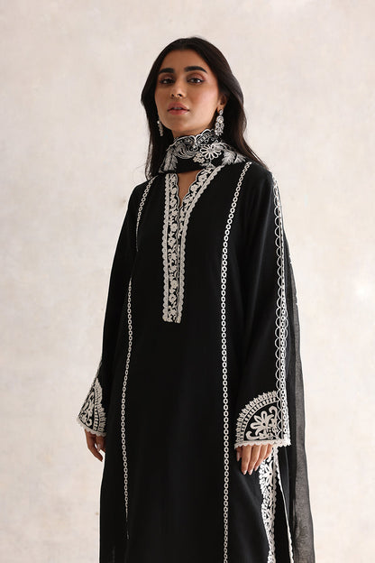 Sana Abbas | Luxury Pret | Roheen M Black Karandi