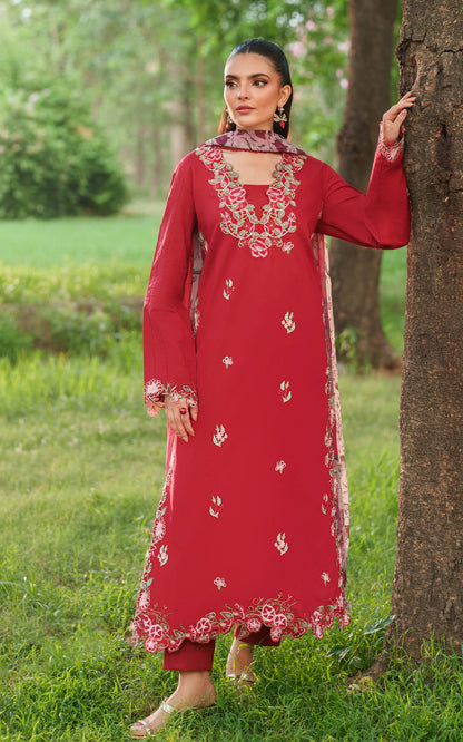Asifa and Nabeel | Eden Cambric 25 | Rose Whisper ECU25-07 - Pakistani Designer Dress - by Asifa and Nabeel - Type : Ladies Clothes - 100% Original at Saira Sultan