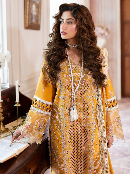 Mahnur | Sophie Luxury Lawn 25 | Rosy - Pakistani Designer Dress - by Mahnur | Type: Ladies Clothes - 100% Original at Saira Sultan