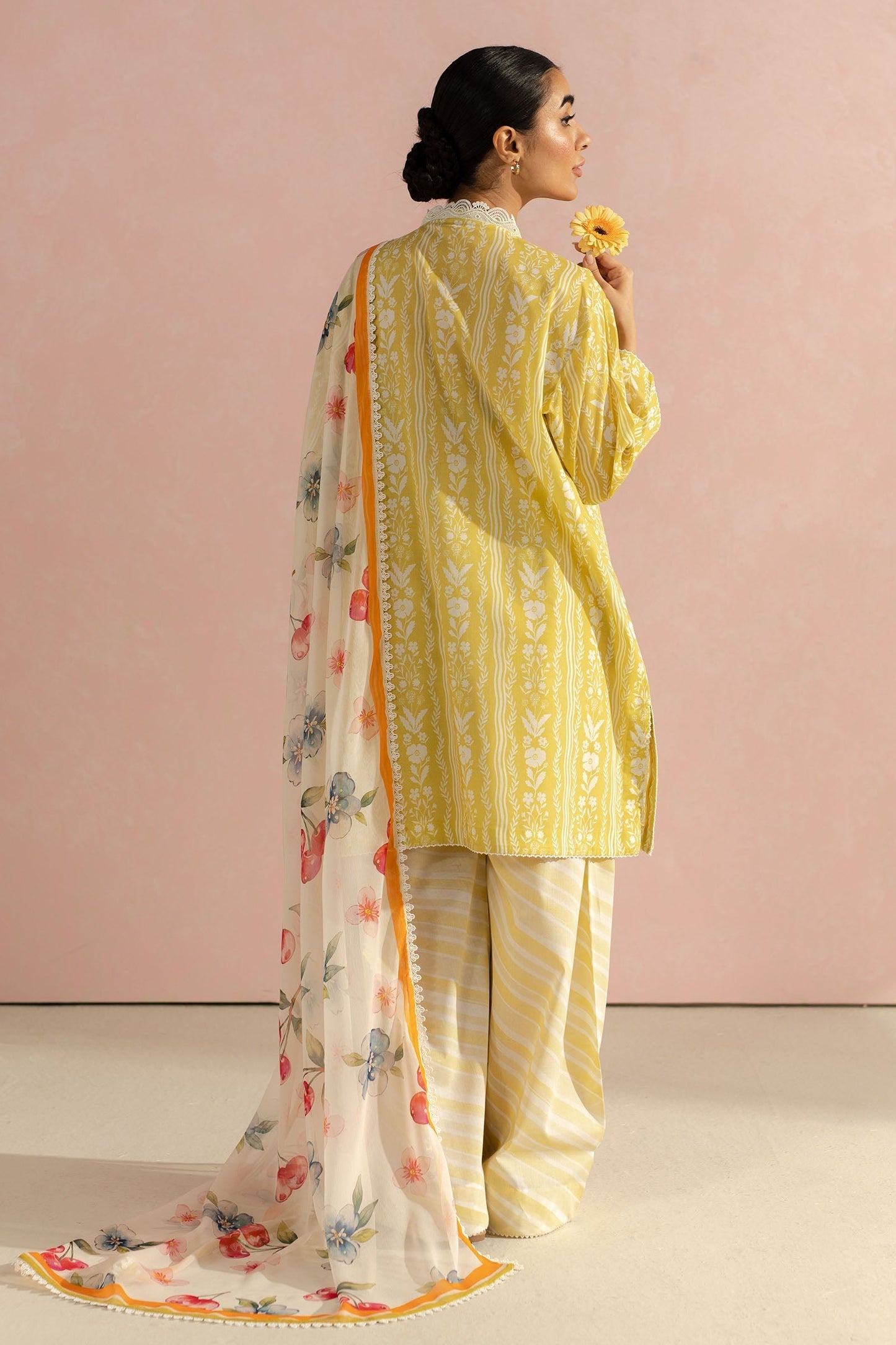 Zara Shahjahan | Coco Prints 25 | Ruby-9A S Yellow Lawn