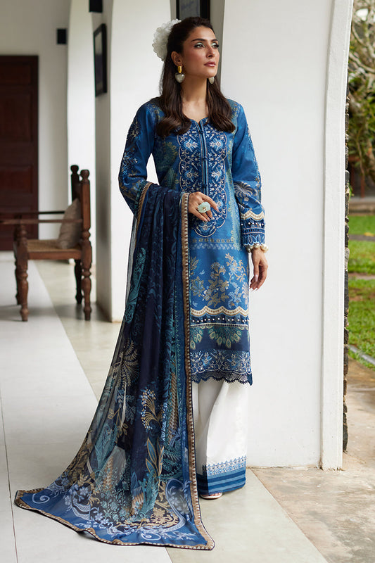 Gulaal | Saffira Lawn 25 | Aadhya XS Blue Lawn
